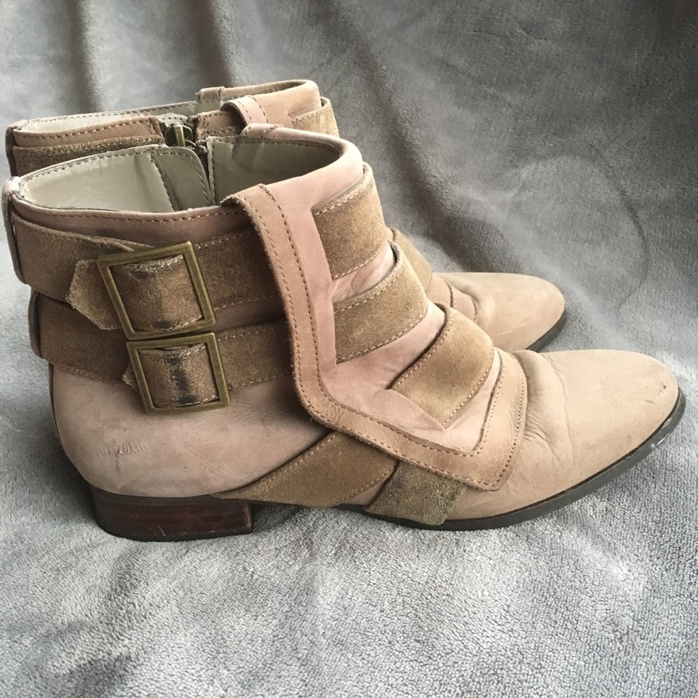 Zara Collection low ankle boots with straps - Picture 1 of 7